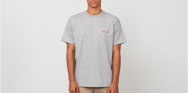 Carhartt WIP American Script Shortsleeve Tee Grey Heather