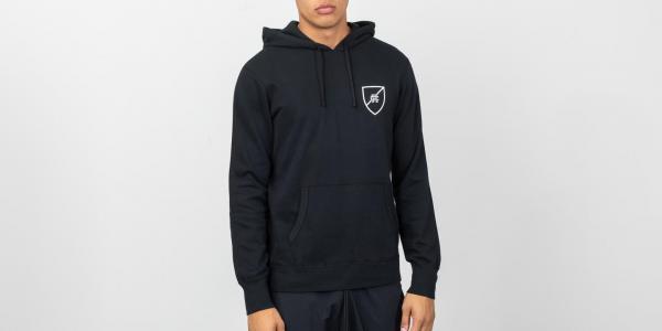 Reigning Champ Shield Pullover Hoodie Black/ White
