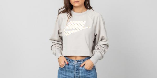 Nike Sportswear Cropped Crewneck Light Bone