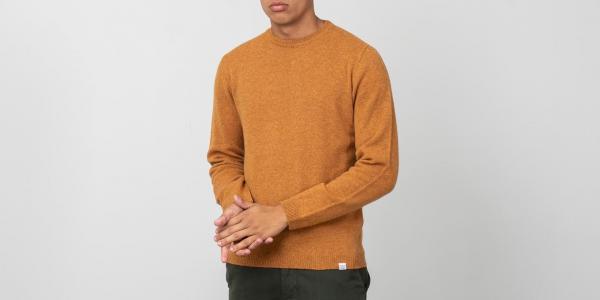 Norse Projects Sigfred Lambswool Sweater Mustard Yellow