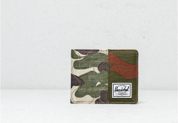 Herschel Supply Co. Roy+ Wallet Woodland Camo/ Vermillion Orange/ Frog Camo