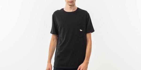 MAISON KITSUNÉ Quadri Fox Shortsleeve Tee Black