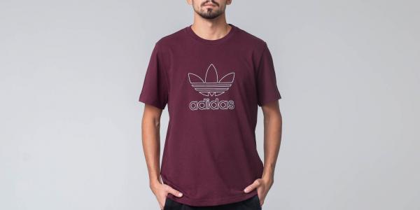 adidas Outline Tee Maroon