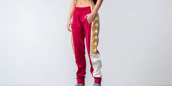 Kappa 222 Banda 10 Arsis Trousers Red Cerise/ White/ Gold