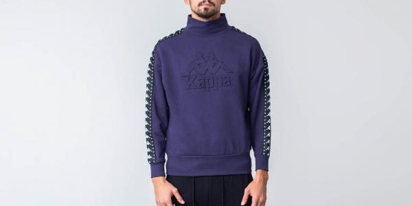 Kappa Authentic Alef Man Crewneck Blue Greystone/ Black