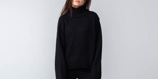 SELECTED Holly Longsleeve Knit Highneck Pullover Black