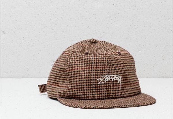 Stüssy Small Check Cap Camel