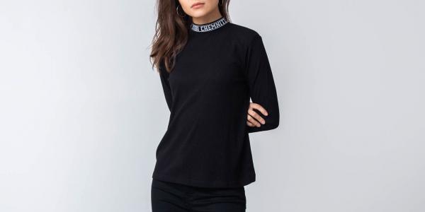 Bibi Chemnitz Rib Turtleneck Black