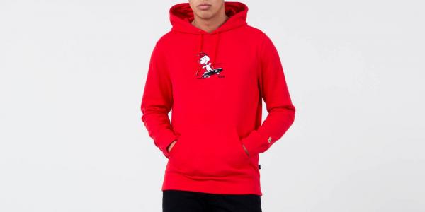 HUF x Peanuts Snoopy Skates Hoodie Red