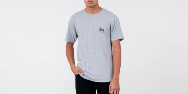 Stüssy Basic Tee Grey Heather