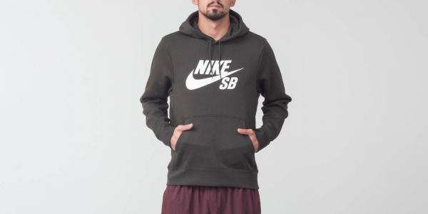 Nike SB Pullover Hoodie Sequoia/ White