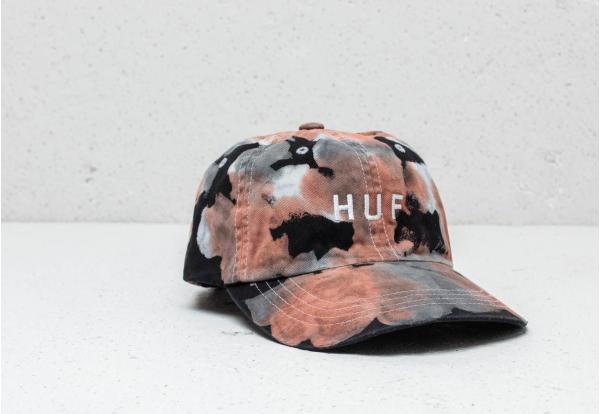 HUF Spot Dyed 6 Panel Cap Black