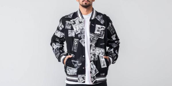 HUF Peep Show Varsity Jacket Black