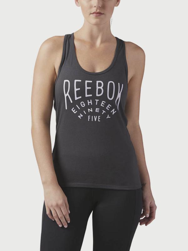 Tílko Reebok Simple Reebok Racer Tank Černá
