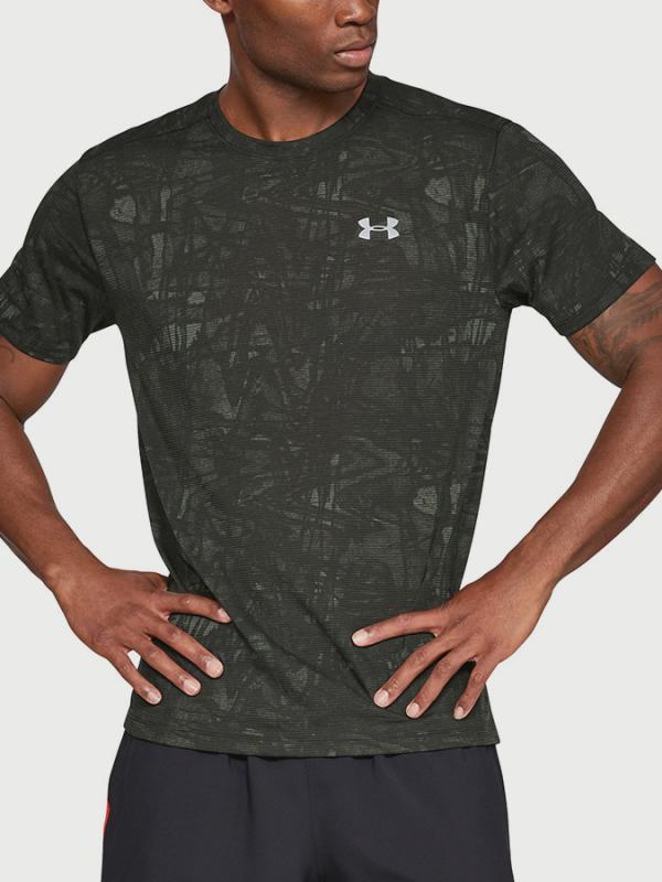 Tričko Under Armour Streaker Printed Ss Crew Zelená