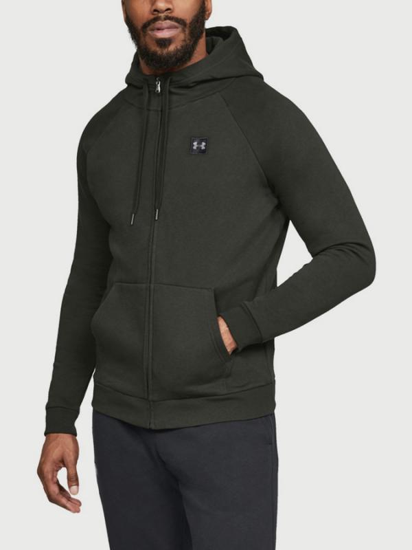 Mikina Under Armour Rival Fleece Fz Hoodie Zelená