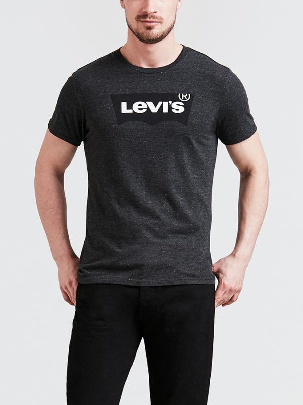 Tričko LEVI'S Housemark Graphic Tee Hm SSNL Tonal Flo Černá