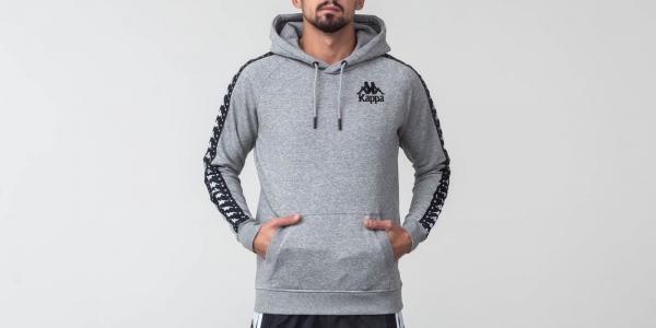 Kappa Authentic Porta Hoodie Grey/ Black