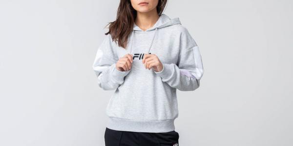 FILA Riva Longsleeve Hoodie Light Grey Melange Bros