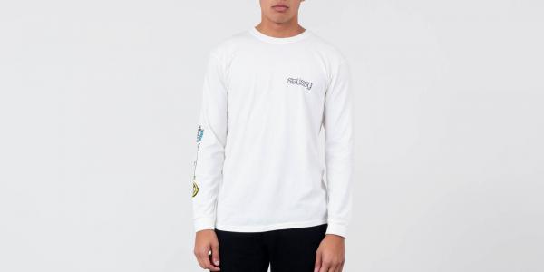 Stüssy Stars Pig. Dyed Longsleeves Tee Natural