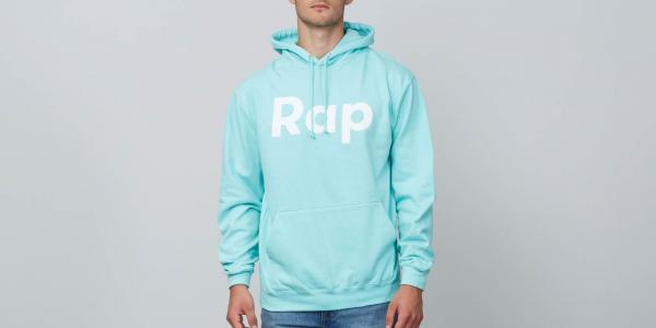 RAP Hoodie Peppermint/ White