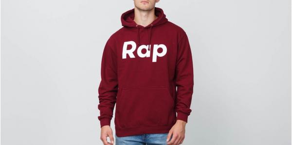 RAP Hoodie Burgundy/ White