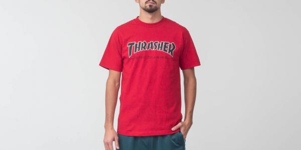 Independent x Thrasher Regular Shortsleeve Time To Grind Tee Cardinal Red