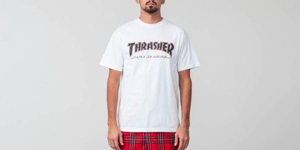 Independent x Thrasher Regular Shortsleeve Time To Grind Tee White