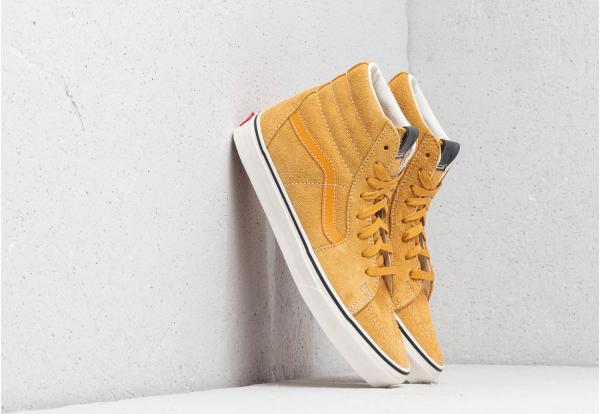 Vans Sk8-Hi (Hairy Suede) Sunflower/ Snow White