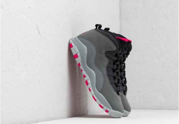 Air Jordan 10 Retro (GS) Dark Smoke Grey/ Rush Pink-Black