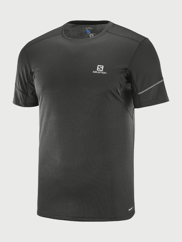 Tričko Salomon Agile Ss Tee M Černá