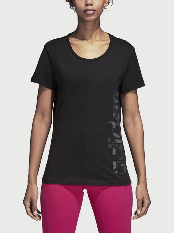 Tričko adidas Performance Aop Linear Tee Černá