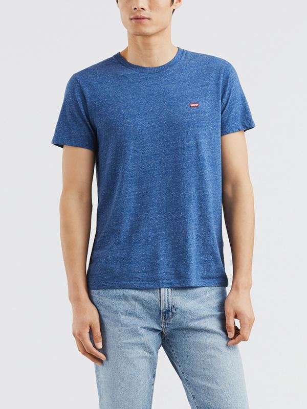 Tričko LEVI'S SS Original Hm Tee Triblend + Patch Ga Modrá