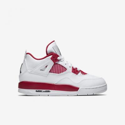 Air Jordan 4 Retro "89 Alternate" White/ Black-Gym  Red