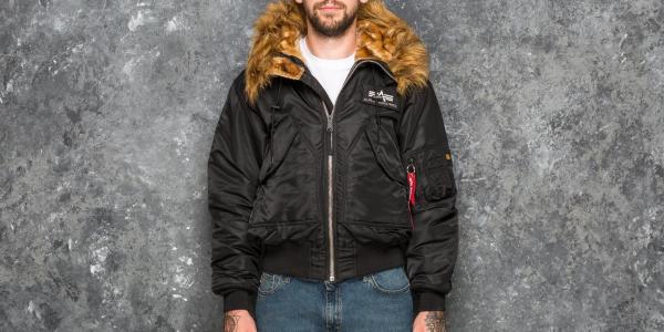 Bomber Alpha Industries 45P Hooded Custom Black/ Reflective XXL