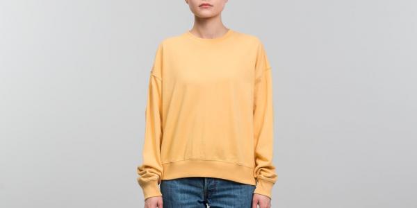 Stüssy Ezra Cropped Baggy Crew Yellow