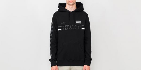 HUF Blackout Team Pullover Hoodie Black
