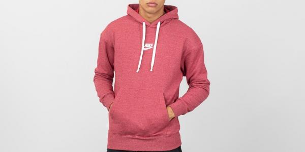 Nike Sportswear Heritage Pullover Hoodie Burgundy Crush
