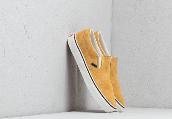 Vans Classic Slip-On (Hairy Suede) Sunflower/ Snow White