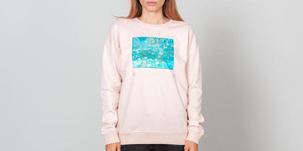 Vans x Van Gogh Almond Blossom Crewneck Sweatshirt Silver Peony