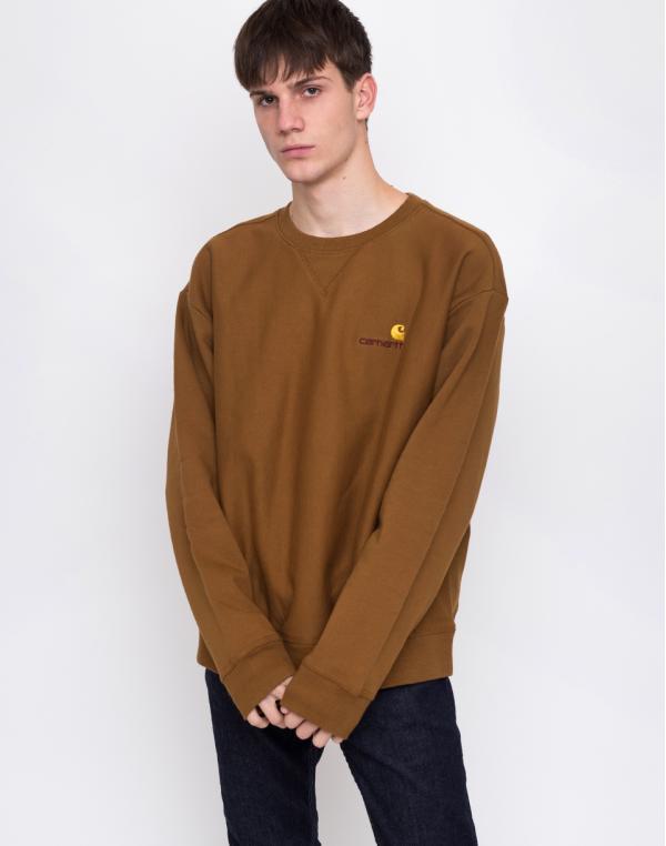 Carhartt WIP American Script Sweat Hamilton Brown XXL