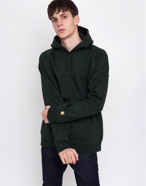 Carhartt WIP Hooded Chase Sweat Loden / Gold XXL