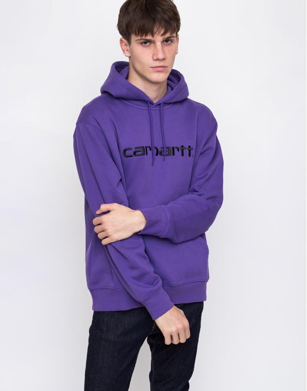 Carhartt WIP Hooded Sweat Frosted Viola / Black M