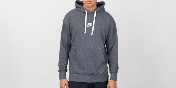 Nike Sportswear Heritage Pullover Hoodie Black/ Heather/ Sail