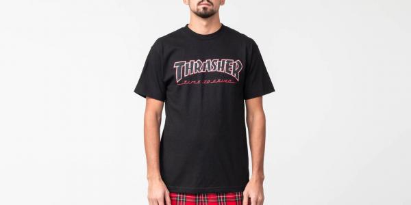 Independent x Thrasher Shortsleeve Time To Grind Tee Black