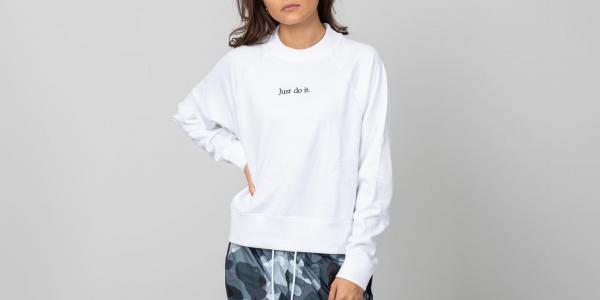 Nike Sportswear Newsprint Crewneck White