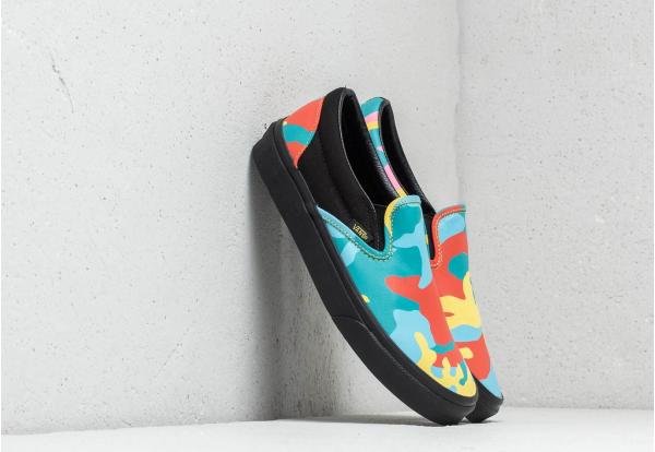 Vans Classic Slip-On (Neon Camo) Multi Camo/ Black