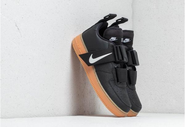 Nike Air Force 1 Utility Black/ White-Gum Med Brown