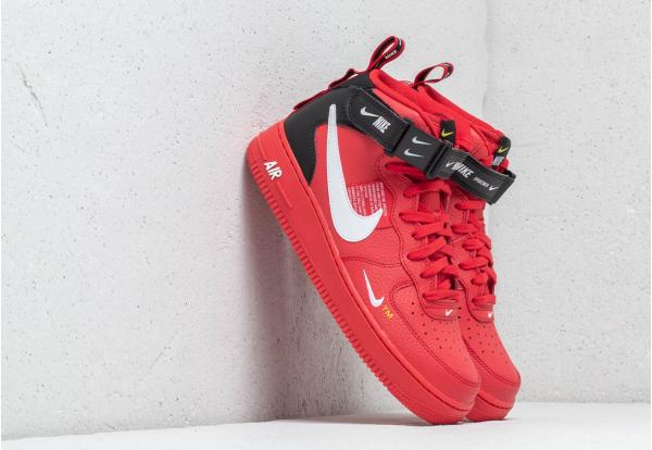 Nike Air Force 1 Mid '07 Lv8 University Red/ White- Black