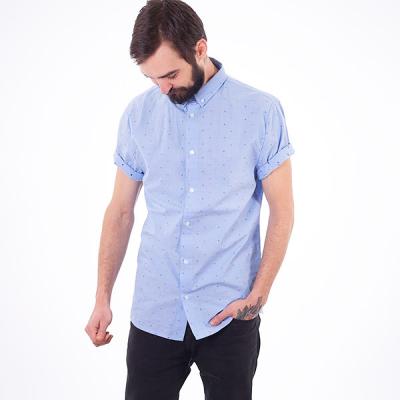 Košile RVLT 3428 Shirt Pattern S/S Blue
